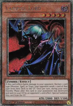 Yugioh Vampire Lord RA03-EN128 - Platinum Secret Rare - Image 1