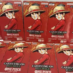 One Piece TCG OP-13 Carrying On His Will Sleeved Booster Pack Lot Of 11 - Image 1
