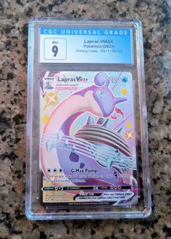 ✨Lapras VMAX Shining Fates Full Art Pokemon Card CGC 9/9.5 MINT SV111/SV122 2021 - Image 1