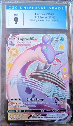 ✨Lapras VMAX Shining Fates Full Art Pokemon Card CGC 9/9.5 MINT SV111/SV122 2021 - Image 2