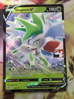 Shaymin V Pokemon Prize Pack Serie 2 Promo Pokemon Card NM/LP Play Stamp - Image 1