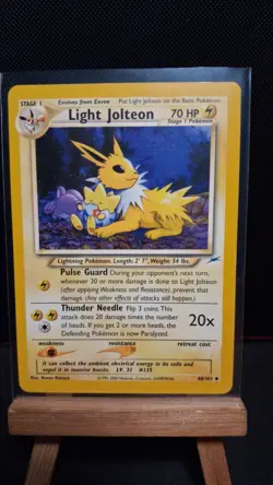 Light Jolteon 48/105 Wotc Vintage Pokemon Trading Card Game Nintendo RARE - Image 1