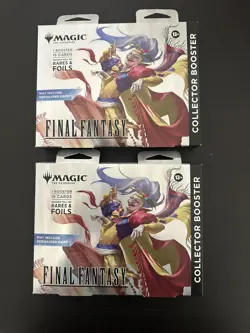 Magic The Gathering Final Fantasy Omega Collector Booster Pack Sealed LOT 2 - Image 1