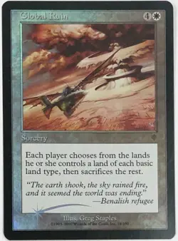 Magic the Gathering GLOBAL RUIN #18/350 Invasion White Foil Common 2000 NM - Image 1