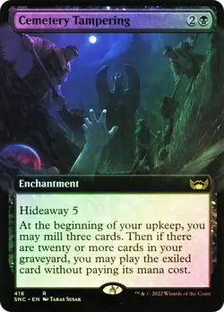 MTG FOIL Cemetery Tampering Extended Art - Streets of New Capenna #418 - Image 1