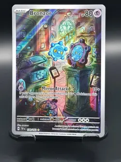 Pokemon TCG Bronzor Illustration Rare Card 170/162 Temporal Forces - Image 1
