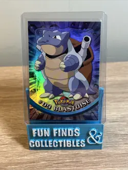 BLASTOISE 1999 Topps Pokemon TV Animation Edition BLUE LOGO #09 - Image 1