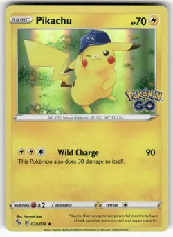 Pikachu 028/078 Holo Rare Pokemon GO Pokemon Holo Near Mint - Image 1