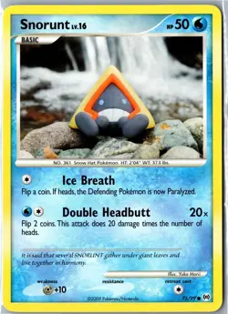 Pokemon Card - Snorunt Arceus 75/99 2009 Common Lightly Played - Image 1