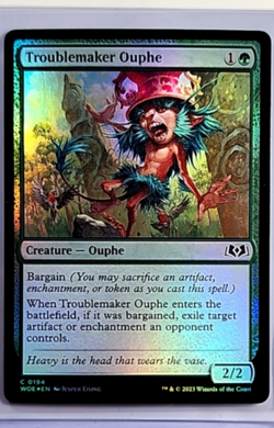 2023 MTG Magic The Gathering WOE Wilds of Eldraine Foil #194 Troublemaker Ouphe - Image 1