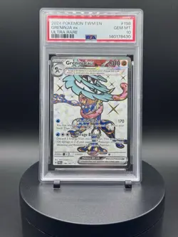 Pokemon PSA 10 2024 Twilight Masquerade Greninja ex 198/167 English Holo - Image 2