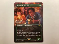 MTG Lord Of The Rings DELIGHTED HALFLING Borderless NM (BIN) Graded Power - Image 1