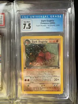 CGC 7.5 Pokemon Dark Dugtrio 6/82 Team Rocket 1st Edition Holo 2000 EN - Image 1