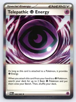 TELEPATHIC PSYCHIC ENERGY 088/088 RARE PERFECT ORDER POKEMON HOLO LP - Image 1