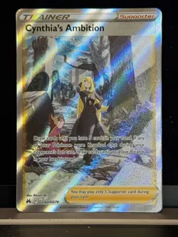 Cynthia’s Ambition GG60/GG70 Galarian Gallery Full Art Crown Zenith Pokemon NM - Image 1