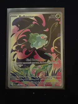 Pokemon TCG Bulbasaur 133/132 ME01: Mega Evolution Illustration Rare Holo - Image 1