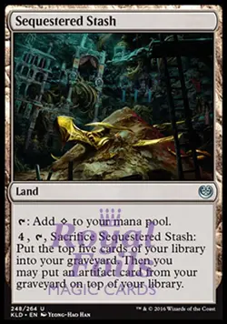 Sequestered Stash 2x FOIL KLD MTG Kaladesh Uncommon 1 MINT 1 NM land - Image 1
