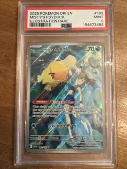 MISTY'S PSYDUCK 193/182 POKEMON DRI EN-DESTINED RIVALS PSA 9 - Image 1