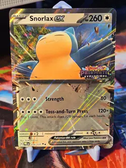 Snorlax ex (Prismatic Evolution Stamped) 076/131 - Holo Pokemon NM - Image 1