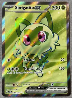 Pokemon Sprigatito Ex 251/217 Ascended Heroes Ultra Rare Full Art w/ Top Loader - Image 1
