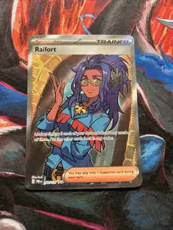 Pokemon TCG Raifort Trainer Prismatic Evolutions 142/131 Double Rare - Image 1