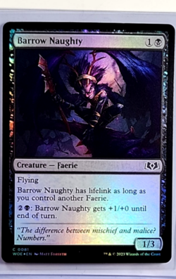2023 MTG Magic The Gathering WOE Wilds of Eldraine Foil #81 Barrow Naughty - Image 1
