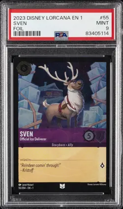 2023 DISNEY LORCANA EN 1-THE FIRST CHAPTER SVEN - OFFICIAL ICE DELIVERER PSA 9 - Image 1