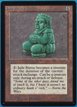 Jade Statue Beta MINT Artifact Uncommon MAGIC MTG CARD (ID# 502593) ABUGames - Image 1