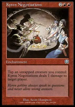 Kyren Negotiations - Medium Play MTG Mercadian Masques - Image 1