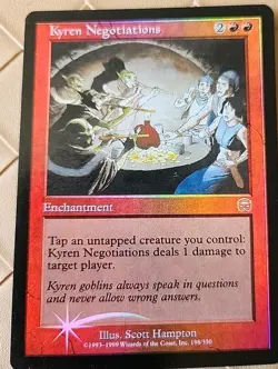Foil Kyren Negotiations Mercadian Masques LP Lightly Played MTG - Image 1