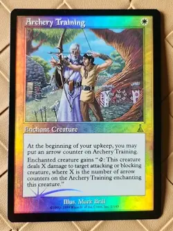 Foil Archery Training Urza's Destiny Regular NM Near Mint MTG - Image 1