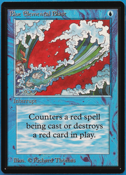 Blue Elemental Blast Beta MINT Blue Common MAGIC MTG CARD (ID# 502576) ABUGames - Image 1
