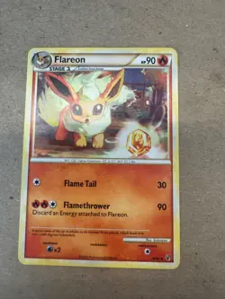 Pokemon Card - Flareon Undaunted 26/90 Uncommon TCG Vintage - Image 1