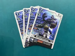 WereGarurumon BT23-056 Playset Hackers' Slumber Digimon Card Game x4 - Image 1