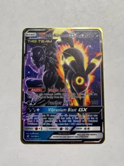 Black Panther & Umbreon GX Marvel Gold Metal High Quality Fan Art Card NM/M - Image 1