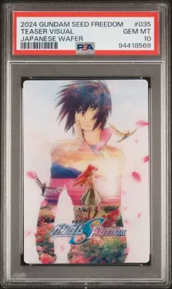 PSA 10 Japanese Wafer Card - Gundam SEED FREEDOM - 036 - Kira/Lacus - Image 1