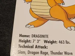 Vintage 1998 KFC Pokemon Dragonite Card (Ungraded) - Image 5
