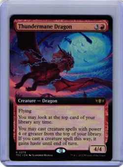Mtg. Thundermane Dragon. Extended Art. Commander: Tarkir: Dragonstorm. Nm - Image 1