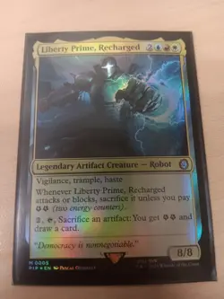 Liberty Prime, Recharged 5 Universes Beyond Fallout Magic: The Gathering Foil NM - Image 1