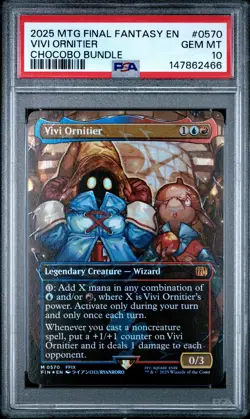 2025 MTG FINAL FANTASY CHOCOBO BUNDLE #0570 VIVI ORNITIER PSA 10 - Image 1