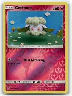Cottonee 143/236 Common Unified Minds Pokemon Reverse Holo LP - Image 1