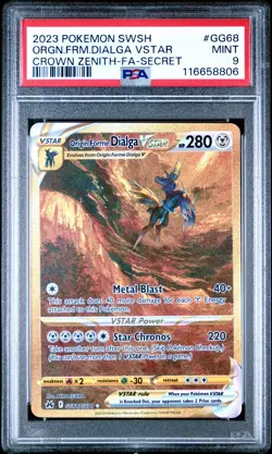 2023 Pokemon Crown Zenith Orgn.Frm.Dialga Vstar Crown Zenith Secret PSA 9 - Image 1