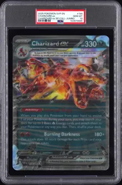 2025 POKEMON SVP EN-SV BLACK STAR PROMO #196 CHARIZARD EX PSA 10 - Image 1