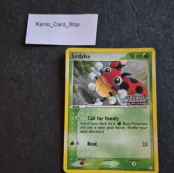 Pokemon Ledyba 64/109 Reverse Holo Common Stamped EX Team Rocket Returns 2004 - Image 1