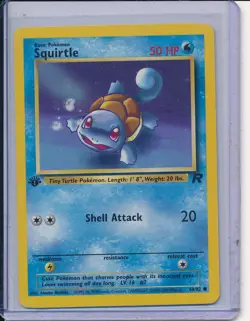 2000 Pokemon Team Rocket First Edition Squirtle 68/82 MP - Image 1