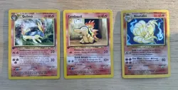VINTAGE POKEMON Trading Cards WOTC Quilava Cyndaquil Ninetales Set Of 3 - Image 1