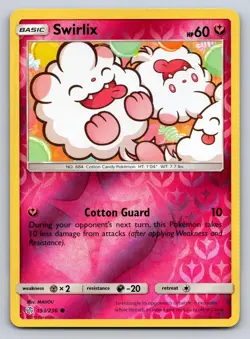 Swirlix 153/236 Common Cosmic Eclipse Pokemon Reverse Holo Near Mint - Image 1