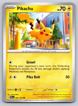 Pikachu 062/193 Common Paldea Evolved Pokemon Near Mint - Image 1