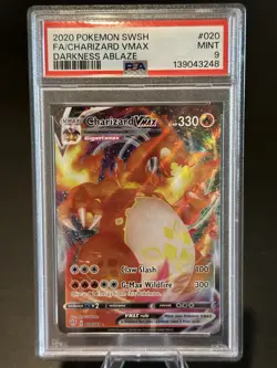 Pokemon TCG Charizard VMAX 020/189 Darkness Ablaze Full Art Holo ENG PSA 9 - Image 1