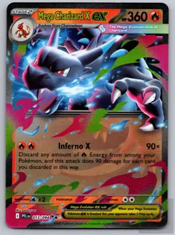 Mega Charizard X ex 013/094 Double Rare Phantasmal Flames Pokemon Near Mint - Image 1